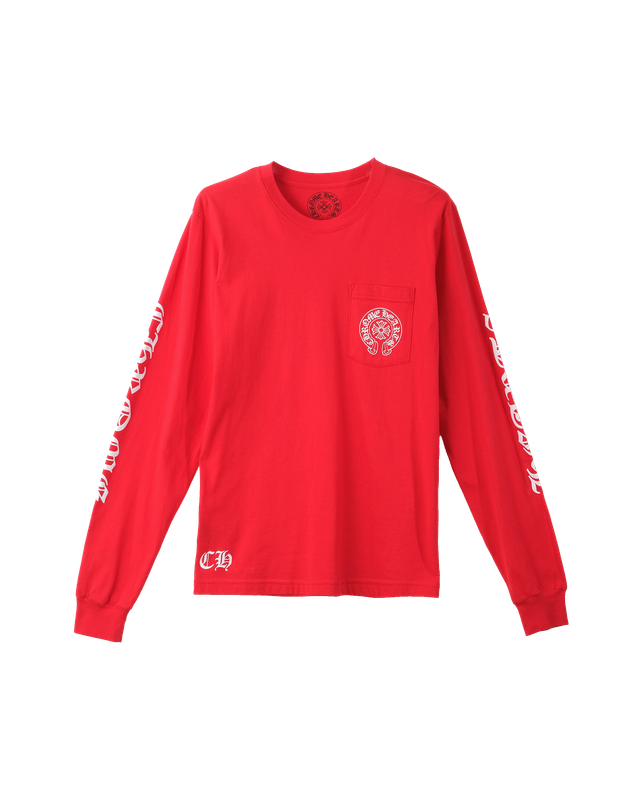 LONG SLEEVE SCROLL LABEL/RED