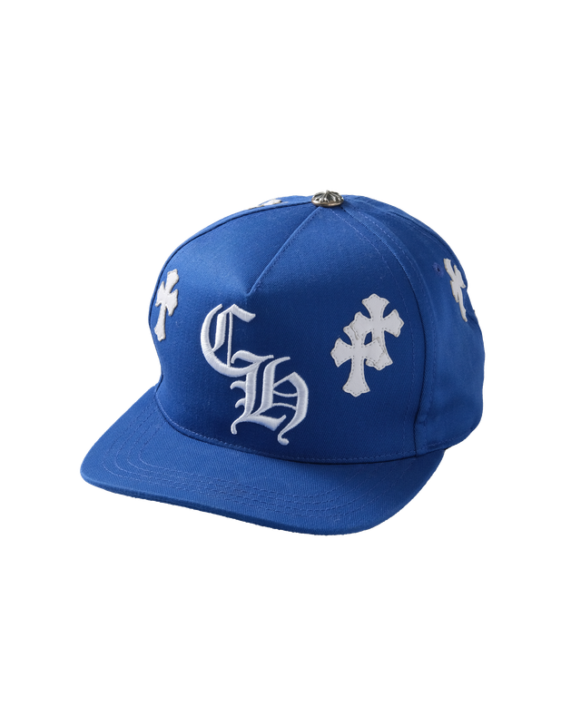 Alternative view of BASEBALL CAP CH EMBROIDERED/MULTI CROSS PATCH/WHITE/BLUE
