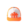 TRUCKER CAP TRIPLE CROSS PATCH/WHITE/ORANGE