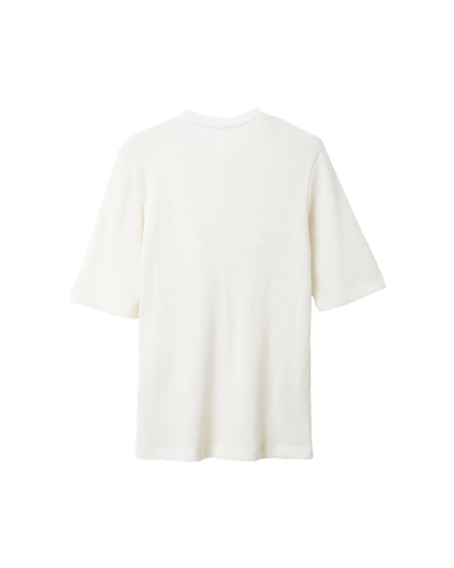 Alternative view of HENLEY SHORT SLEEVE BUTTON UP/LOGO EMBROIDERED/BEIGE