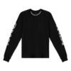 LONG SLEEVE NECK PRINT CH SCRIPT/WHITE/BLACK