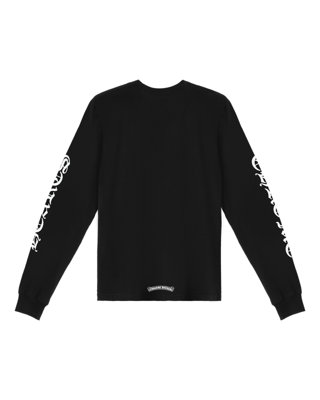 Alternative view of LONG SLEEVE NECK PRINT CH SCRIPT/WHITE/BLACK